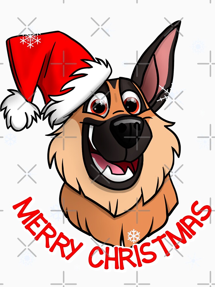 &quot;Merry Christmas German Shepherd&quot; T-shirt by polygrafix | Redbubble