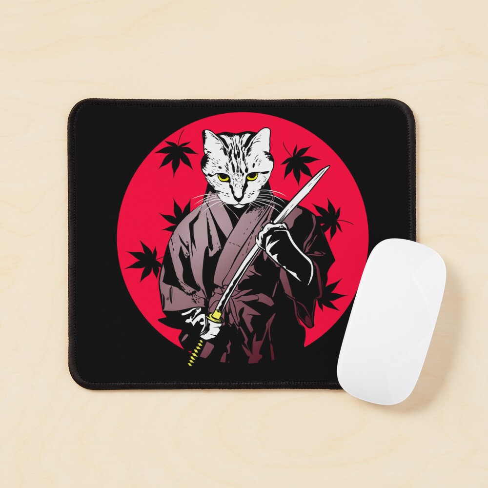 samurai cat Art Print for Sale by Ric Gilar | Redbubble