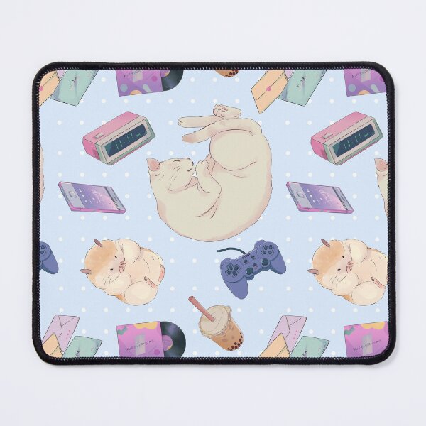 Item preview, Blue Kawaii Aesthetic Pattern designed and sold by MadeByBeata.