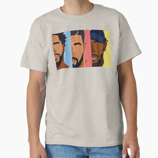 Vista previa del artículo con la obra «Drake, J Cole, Kendrick Lamar Shirt», diseñado y vendido por Sam Gendelman.