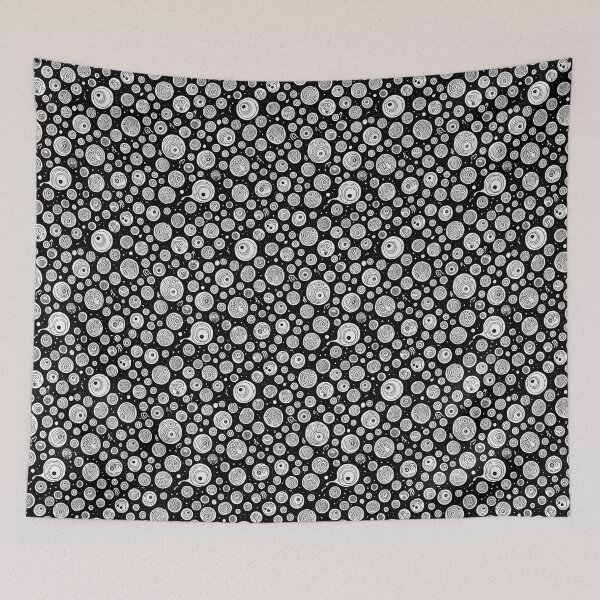 Item preview, Psychedelic Monochrome Amoebas designed and sold by Fine Prints.
