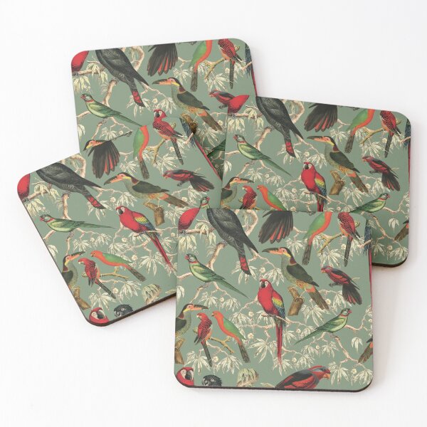 Item preview, Eye-Catching Bird Pattern - sage designed and sold by CharlieCreates.