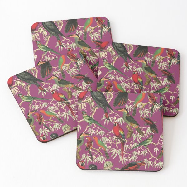 Item preview, Vibrant Bird Pattern for a Tropical-Inspired Look - purple designed and sold by CharlieCreates.