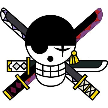 One Piece Roronoa Zoro Jolly Roger Skull Logo Poster