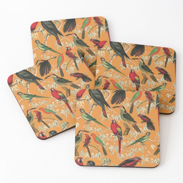 Item preview, Exquisite Vintage-Inspired Bird Pattern for Unique Style Statements - tangerine designed and sold by CharlieCreates.