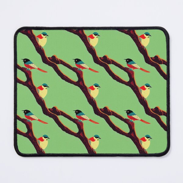 Item preview, More Birdies - Cute Cartoon Birds on Green designed and sold by Fine Prints.