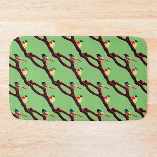 Item preview, More Birdies - Cute Cartoon Birds on Green designed and sold by Fine Prints.