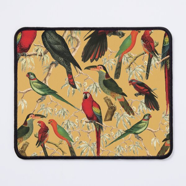 Item preview, Vibrant Bird Pattern for a Tropical-Inspired Look - honey yellow designed and sold by CharlieCreates.