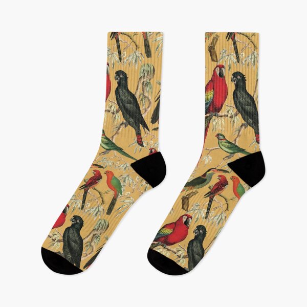 Item preview, Vibrant Bird Pattern for a Tropical-Inspired Look - honey yellow designed and sold by CharlieCreates.