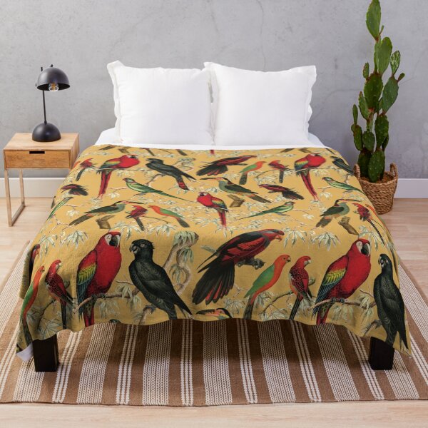 Item preview, Vibrant Bird Pattern for a Tropical-Inspired Look - honey yellow designed and sold by CharlieCreates.
