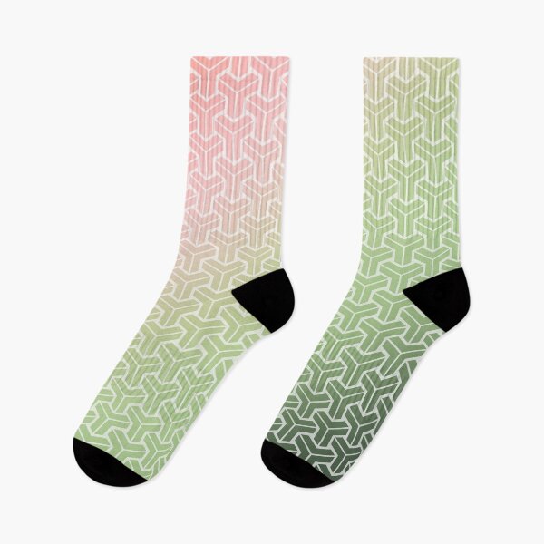 Item preview, Japan Kumikikko Pattern in Pink Green Gradient designed and sold by Takeda-art.