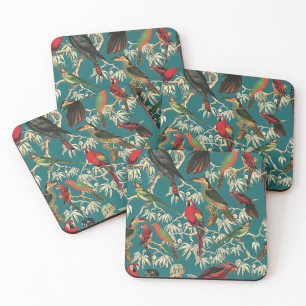 Item preview, Exquisite Vintage-Inspired Bird Pattern - dusty Blue designed and sold by CharlieCreates.