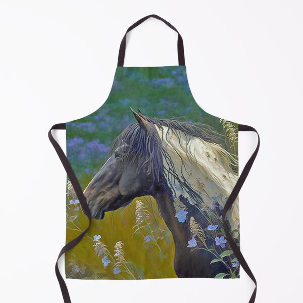 Item preview, Mustang Horse in Wild Flowers Digital Art designed and sold by candiscamera.