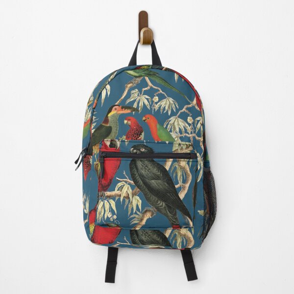 Item preview, Vintage Parrot and Tropical Bird Pattern - Royal Blue designed and sold by CharlieCreates.
