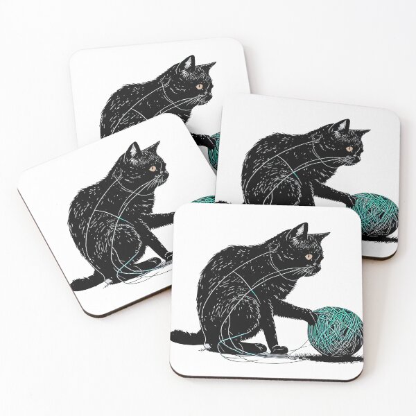 Item preview,  Feline Friend:Cat Playing With A Ball Of String designed and sold by PosterManiaRo.