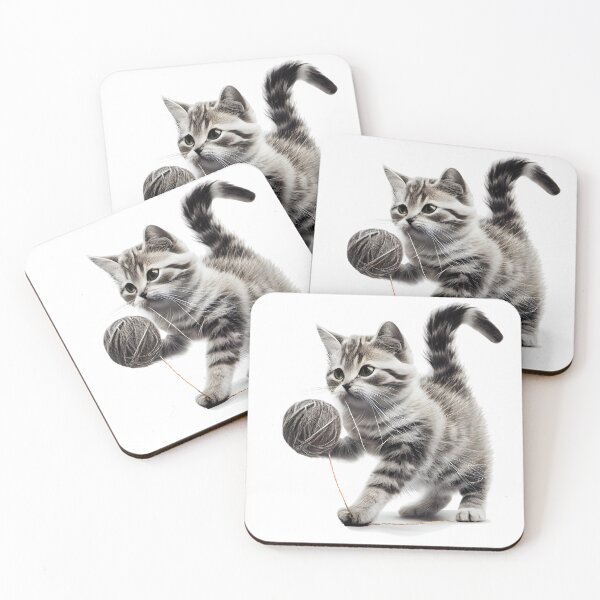Item preview, Whisker Workout Cat Playing With A Ball Of String designed and sold by PosterManiaRo.