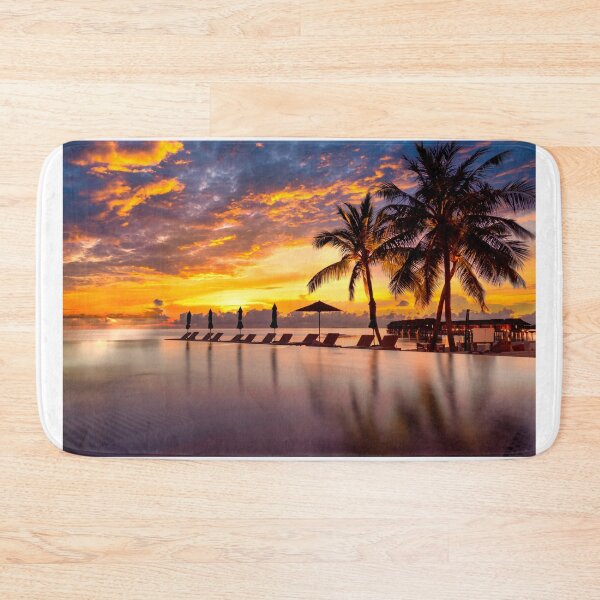 Item preview, Sunset at luxury resort over pool. designed and sold by Streetsigns1957.