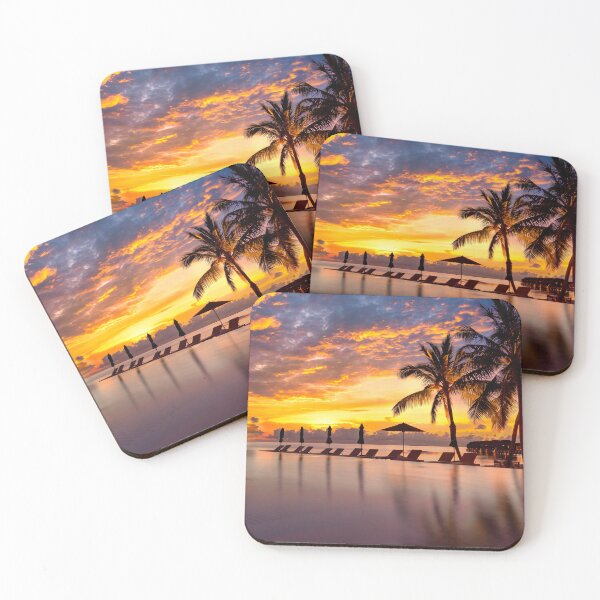 Item preview, Sunset at luxury resort over pool. designed and sold by Streetsigns1957.