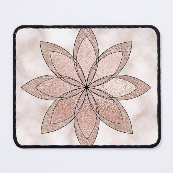Artikelvorschau, Schimmernde geometrische Blumen in Roségold-Marmor und Folie entworfen und verkauft von Flowerlake.