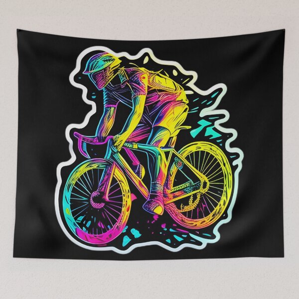 Item preview, Road race ,Road Cycling, road cycling man ,Neon cyclist  designed and sold by verluxe.