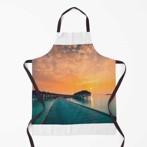 Item preview, Water bungalows at sunset. designed and sold by Streetsigns1957.