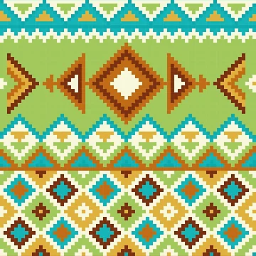 Artwork thumbnail, Seamless Rugged Green , Native Pattern Rugged by Yes-Monkey