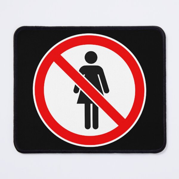 Item preview, Forbidden to women funny sign design designed and sold by Luca Marella.