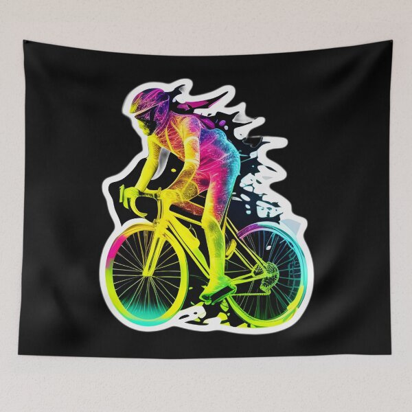 Item preview, Road race ,Road Cycling, road cycling man ,Neon cyclist  designed and sold by verluxe.