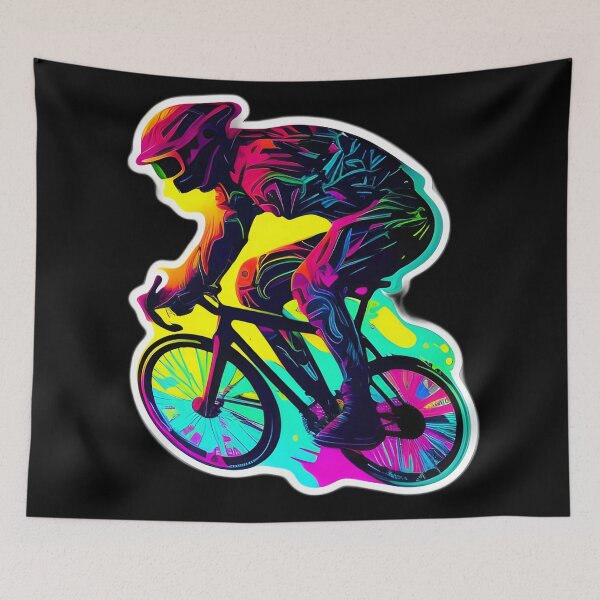 Item preview, Road race ,Road Cycling, road cycling man ,Neon cyclist  designed and sold by verluxe.