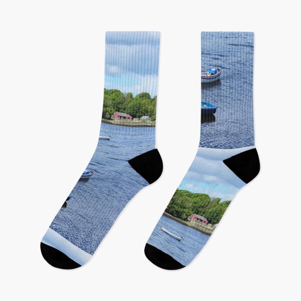 Item preview, Little boats at Darney pier county Donegal designed and sold by eddiebarronshop.