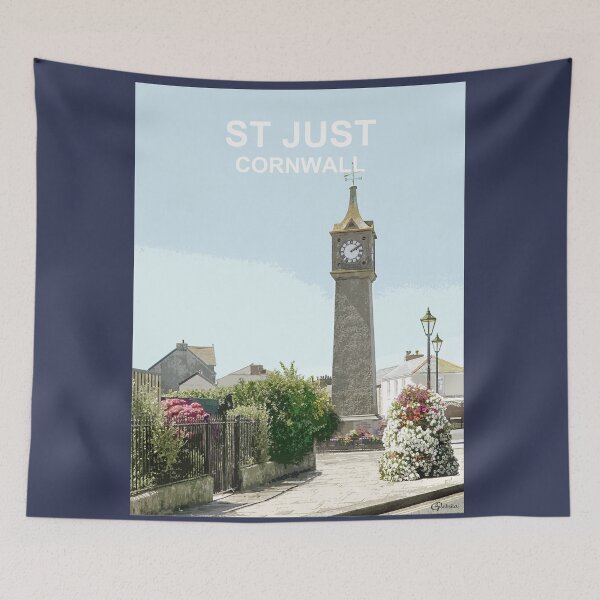 Item preview, St Just Cornwall. Cornish gift. Travel poster designed and sold by BarbaraGlebska.