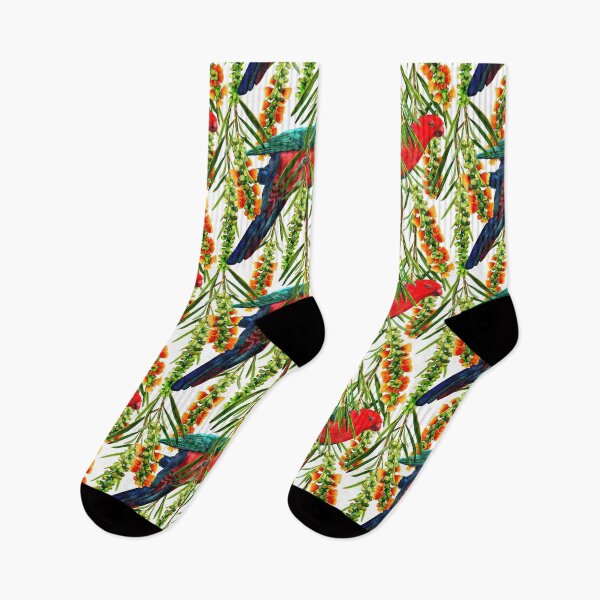 Item preview, King Parrot Bottlebrush Blooms Pattern designed and sold by Sketchbook Designs.