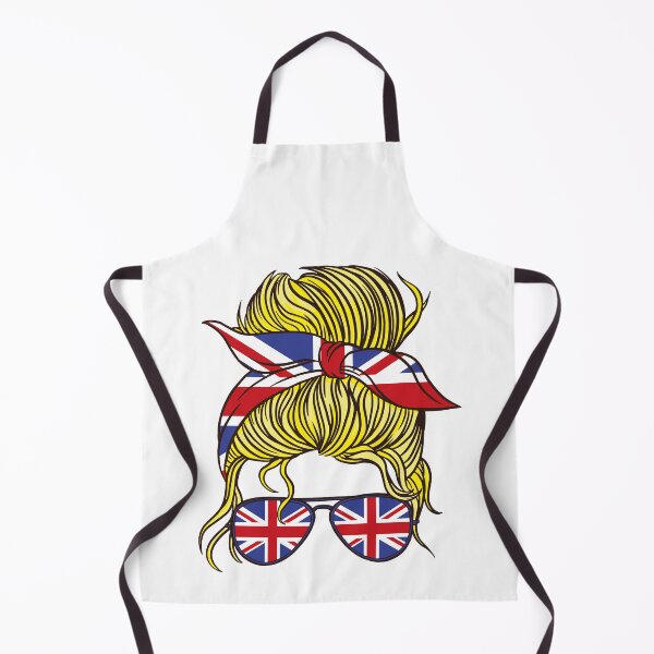 Item preview, Funny Messy Blonde Hair Bun British Flag Mother Day Queen UK designed and sold by pipsmerch.