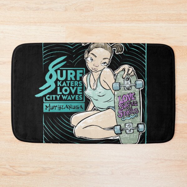 Item preview, Surf skaters love city waves designed and sold by motylanoga.