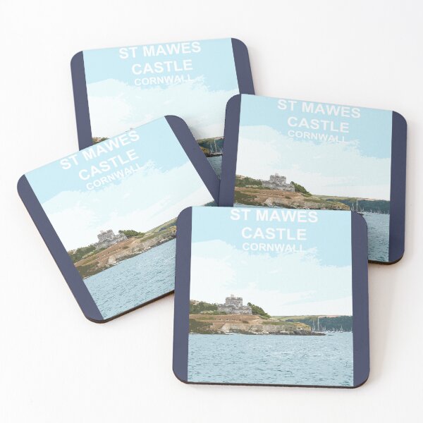 Item preview, St Mawes Castle Cornwall. Cornish gift. Travel poster designed and sold by BarbaraGlebska.
