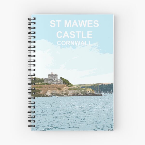 Item preview, St Mawes Castle Cornwall. Cornish gift. Travel poster designed and sold by BarbaraGlebska.