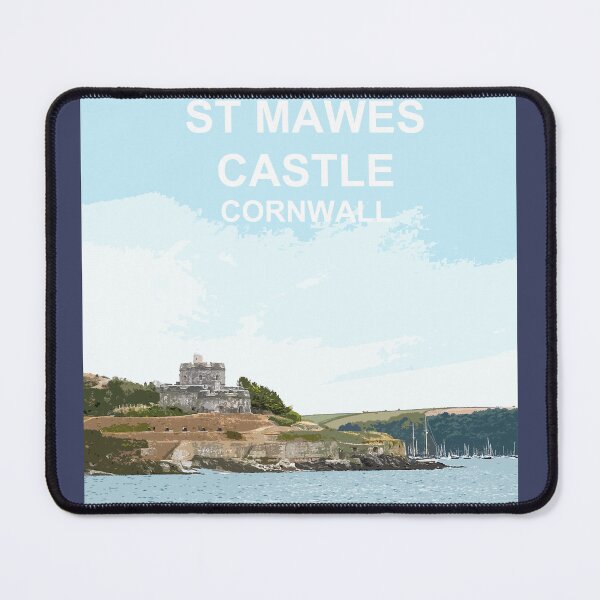 Item preview, St Mawes Castle Cornwall. Cornish gift. Travel poster designed and sold by BarbaraGlebska.