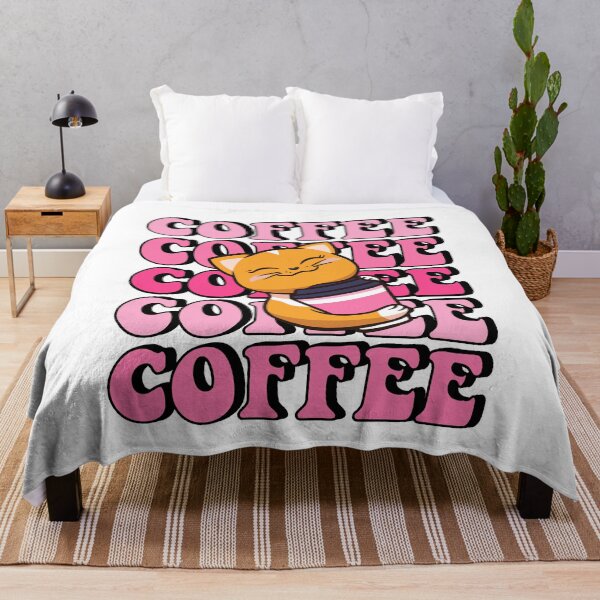 Item preview, Cat With Coffee designed and sold by RockBeeDesigns.