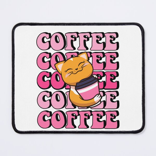 Item preview, Cat With Coffee designed and sold by RockBeeDesigns.
