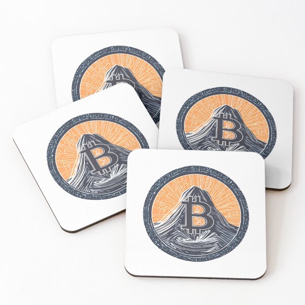 Artikelvorschau, Bitcoin-Logo vor einem Vintage-Sonnenuntergang entworfen und verkauft von vijayp127p.