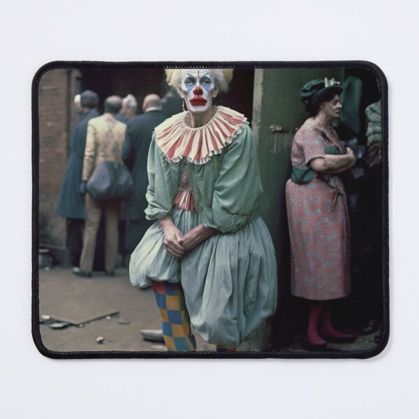 Item preview, woman clown in the street 60s designed and sold by jsebouvi.