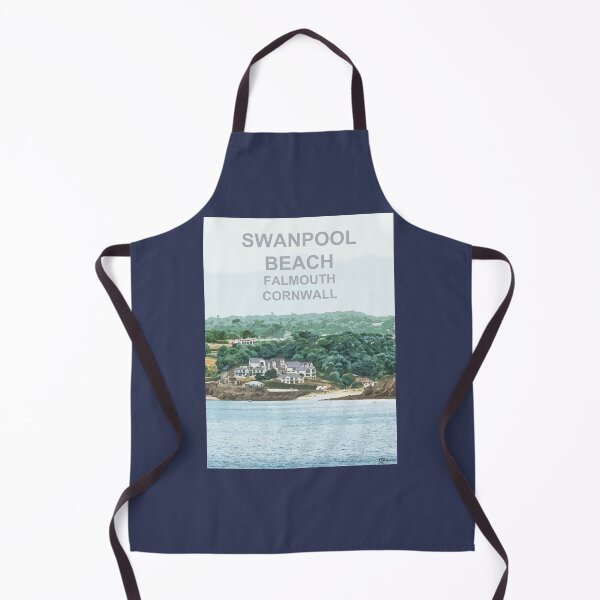 Item preview, Swanpool Beach Falmouth Cornwall. Cornish gift. Travel poster designed and sold by BarbaraGlebska.