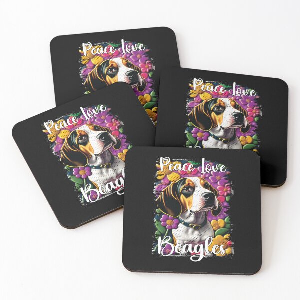 Item preview, Peace Love Beagles Funny Beagle Lover designed and sold by Trendy Valley .