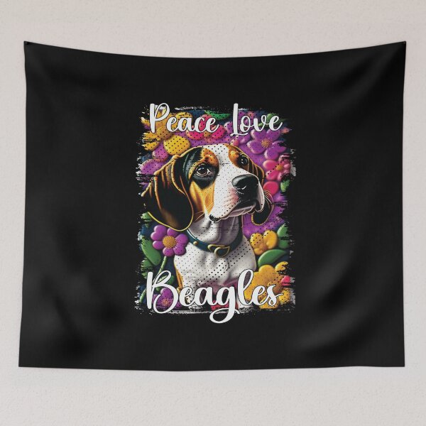 Item preview, Peace Love Beagles Funny Beagle Lover designed and sold by Trendy Valley .