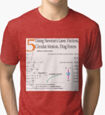Physics. Using Newton's Laws: Friction,Circular Motion, Drag Forces. Tri-blend T-Shirt