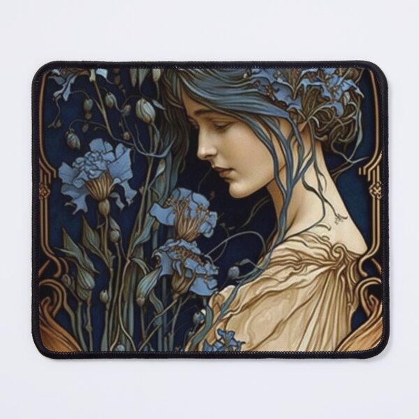 Item preview, Cornflowers and Gold - Art Nouveau designed and sold by ArtNouveauChic.