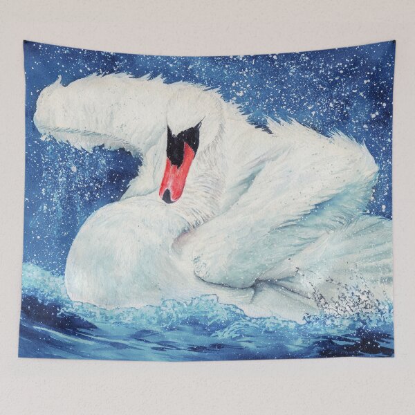 Item preview, Watercolor graceful white swan designed and sold by MaryWatercolor.