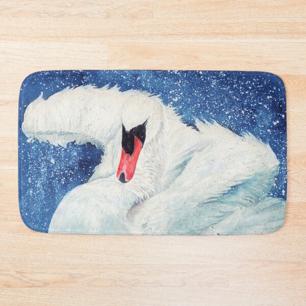 Item preview, Watercolor graceful white swan designed and sold by MaryWatercolor.
