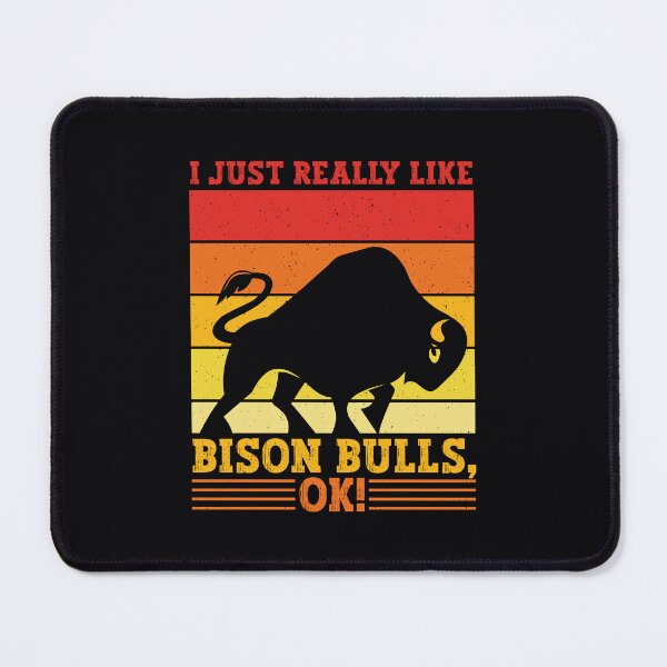 Item preview, Cute, Trendy and Funny Quote I JUST REALLY LIKE BISON BULLS, OK for Bison Bull Lovers, American Bison Bull Art and Wild Bison Bull Vintage Retro Sunset Saying designed and sold by zenturtlemerch.