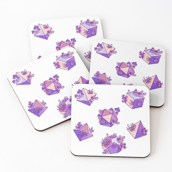 Item preview, Mushroom Dice Set Purple designed and sold by AnnNeedSleep.